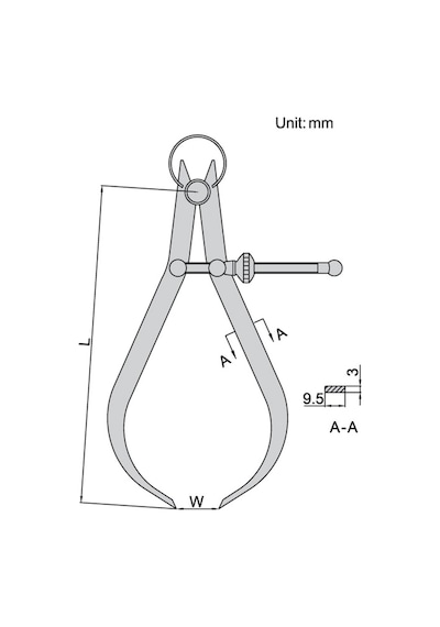 Ayarlı Dış Çap Pergeli 300 MM