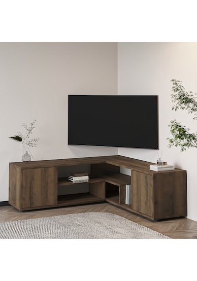 Roza Köşe – Çok Amaçlı, Kapaklı TV Sehpası Antik Ceviz