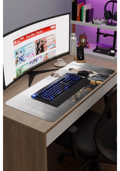 Half Life Kaymaz Dikişli Kauçuk Oyuncu Mousepad V1 - 90x40 Xxl Gaming Mouse Pad Fare Altlığı