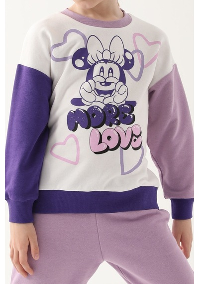 Minnie Mouse Krem Kız Çocuk Eşofman Takımı 5274-41271 Krem