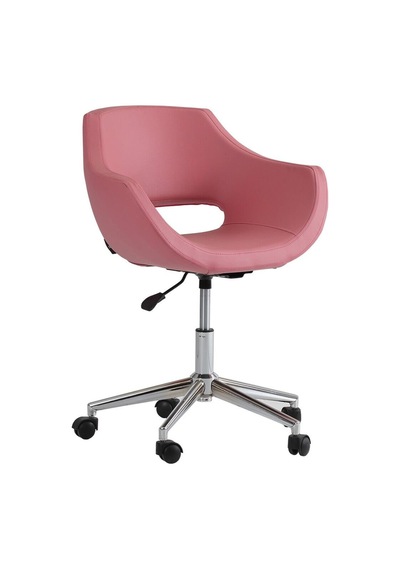 K-01 Pembe Deri Çalışma Koltuğu Pembe K-01 Pembe Deri Çalışma Koltuğu Pembe