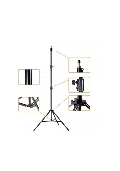 Tripod Kamera Işık Ayağı Döküm Demir 940gr Fotoğraf Makinesi Paraflaş Kamera 70 Cm-210 Cm Açıla