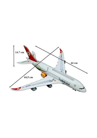 Oyuncak Uçakthy Airbus A380 Işıklı Sesli Yürüyebilen Uçak