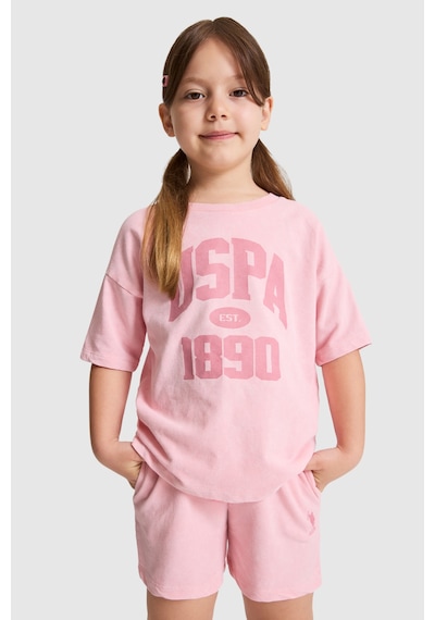 U.S. Polo Assn. Kız Çocuk Somon Pijama Takım 50326608-vr047