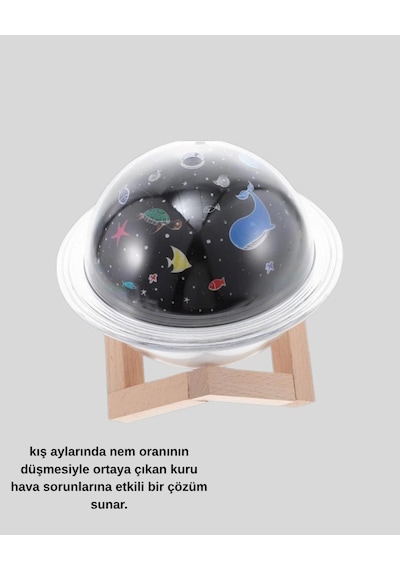 Usb Projeksiyon Gece Lambası Ve Hava Nemlendirici - Aromaterapi Destekli Taşınabilir Mini Renkli 20474626