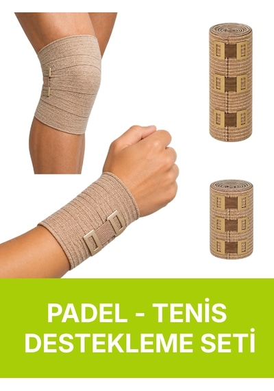 Padel & Tenis Sporcu Koruma Ve Bakım Seti 25li Kobandaj, Elastik Bandaj, Bez Flaster Ve Yara Bandı