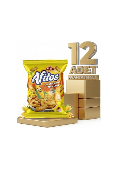 Afia Afitos Süt Aromalı Mısır Çerezi 12x50 Gr