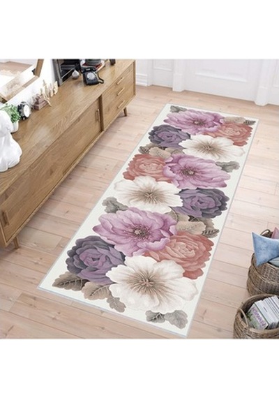 Rovigo Home Dijital Baskı Kaymaz Taban Salon Halısı Rvg1290 Çok Renkli