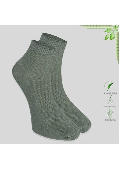 Kral Socks Erkek Patik Lacose - Kabartma Desenli 5 Adet Bambu Dikişsiz Siyah