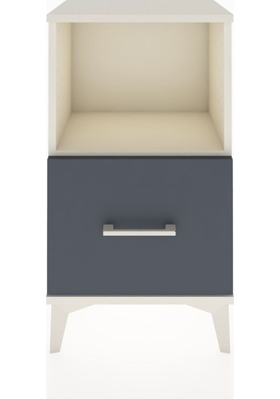 Arges Komodin Tek Raflı Tek Çekmeceli 44x30x80 Aytaşı-antrasit Aytaşı