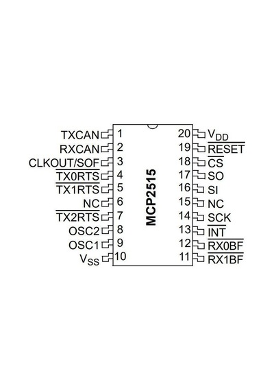 Mcp2515-I/St Tssop-20 Smd Can Bus Entegresi