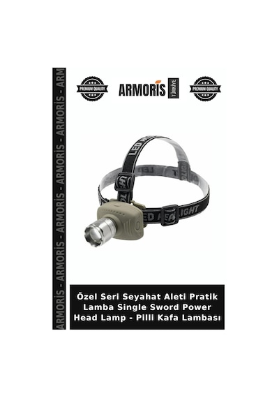 Özel Seri Seyahat Aleti Pratik Lamba Single Sword Power Head Lamp - Pilli Kafa Lambası
