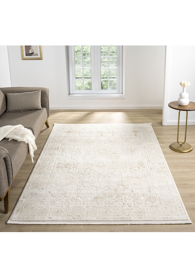 Mariesse Home Artes Serisi Bambu Dokulu Modern Sık Dokuma Makine Halısı Smart 12004 Bej