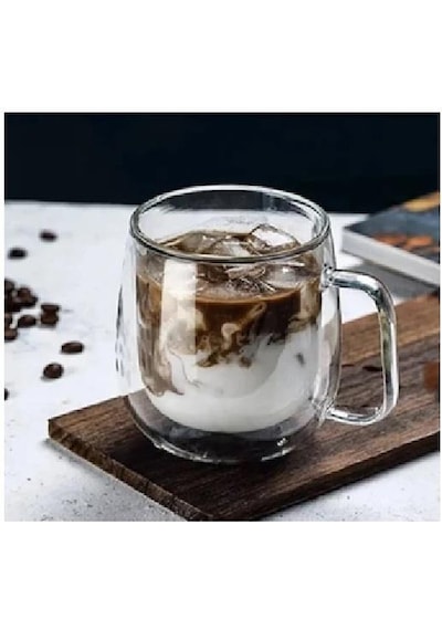 Yakut 10006 Çift Cidarlı Kulplu Bardak 250 Ml Beyaz