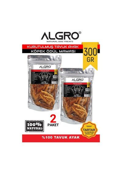 Algro Tavuk Ayak Köpek Çiğneme Maması 2 x 150 G