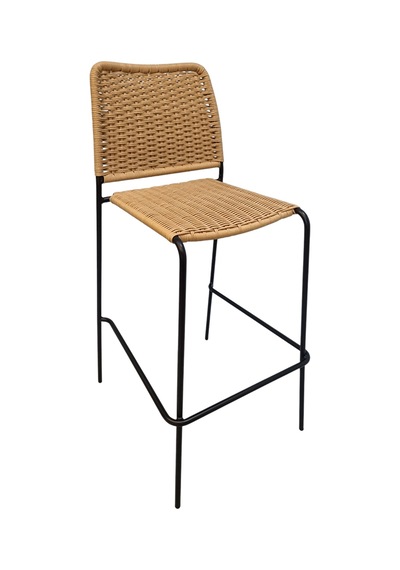 Stilera Yüksek Sandalye Rattan Siyah