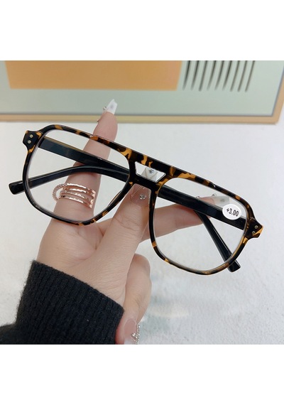 Nova Unisex Kemik Çerçeveli Mavı Işık Filtreli Okuma Gözlüğü Şık, Hafif Ve Konforlu Retro Tasarım Leopar