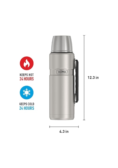 Thermos Sk2010 Stainless King Large Matte Stainless Steel 1.2 Lt. 163963-ak