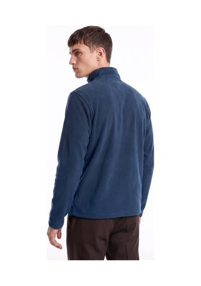 Discovery Expedition D5wm-swt3300 Mavi Fermuarlı Basic Erkek Polar Sweatshırt İndigo