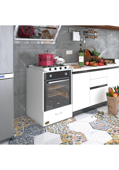 Kenzlife Ankastre Modülü Kabini Flor Byz Kapaklı Fırın Ocak Dolab