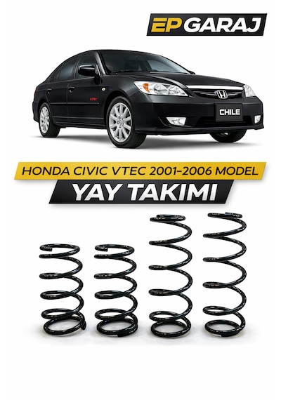 Honda Cıvıc Vtec 2001-2006 Uyumlu Ön Arka Yay Takımı 4 Parça Oem