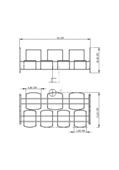 Edora Home Çok Amaçlı Turuncu Makyaj Organizer, Banyo Düzenleyici - 7 Bölmeli Metal Turuncu
