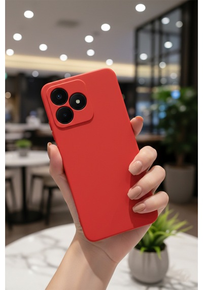 Realme C53 Uyumlu İçi Kadife Kamera Korumalı Renkli Silikon Kılıf