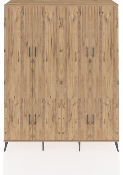 Hyperion Gardrop 10 Raflı 8 Kapaklı 176x44x221 Çam-çam/antrasit Çam/antrasit Hyperion Gardrop 10 Raflı 8 Kapaklı 176x44x221 Çam-çam/antrasit Çam/antrasit
