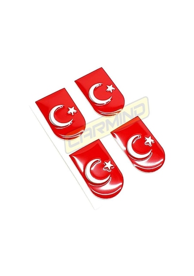 Türk Bayrağı Şarjör Sticker 4 Adet