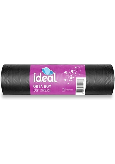 İdeal Orta Boy 15'li Çöp Torbası