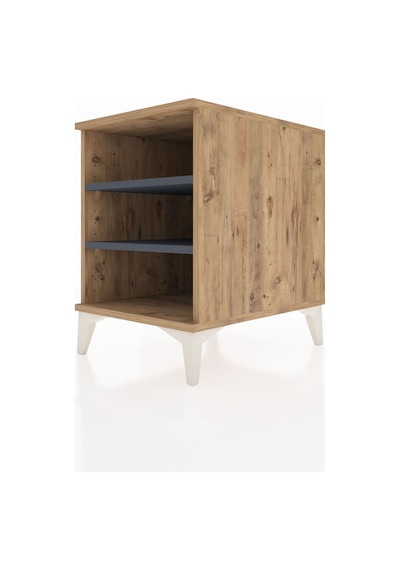 Kronos Komodin 2 Raflı 44x59x64 Çam-antrasit Atlas Çam