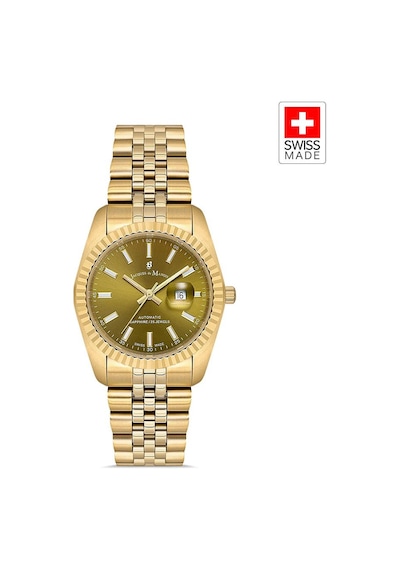 Inspıratıon Jwl04120 Sellita Sw100, 25 Jewels Otomatik Mekanizmalı, Swiss Made Kadın Kol Saati Altın Rengi
