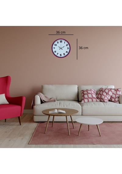 Candy Pembe 36 Cm Dekoratif Duvar Saati Çok Renkli