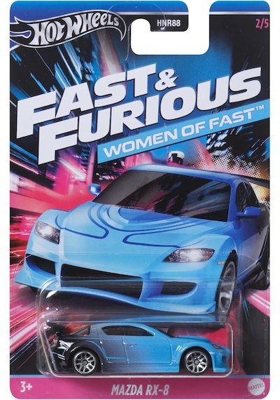 Rx-8 Araba - And Frious Kadınlar - Model Döküm Ölçeği 1:64 - Uzunluk 7 Cm, Hrw37, Siyah Gök Mavisi