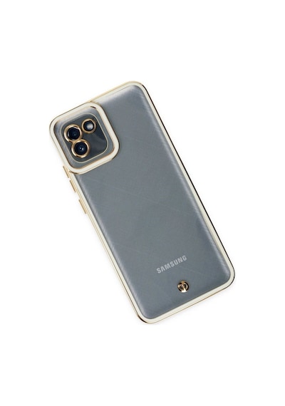 Samsung Galaxy A03 Kılıf Liva Lens Silikon - Beyaz Çok Renkli