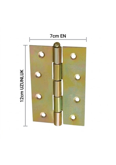 Metalmaster Yaprak Menteşe 12 Cm X 7 Cm - Kapı Ve Mobilya İçin Dayanıklı Sarı Menteşe 1 Adet
