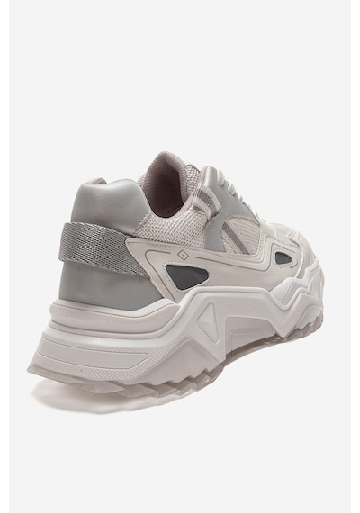 Fleur Beyaz Gümüş Kadın Sneaker Beyaz - Gümüş