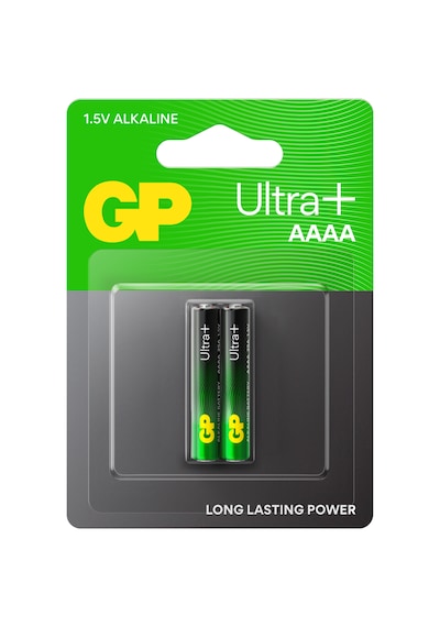GP Batteries 25A Ultra Plus Lr8D425/E96/AAAA Boy İncenin İncesi Pil, 1.5 Volt, 2’li Kart