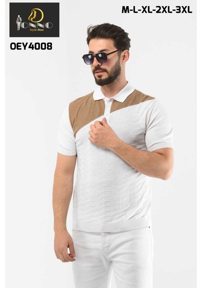 Onno Erkek Polo Yaka Ince Pamuk Triko T-shirt Çok Renkli