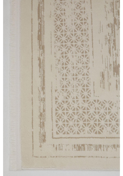 Çam Halı Lizbon 4503 Vizon Enti Halı Modern Eskitme Desenli Makine Halısı