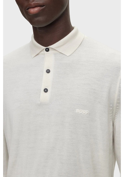 Boss Erkek Polo Yaka Kazak 50476357 131 Ekru Ekru