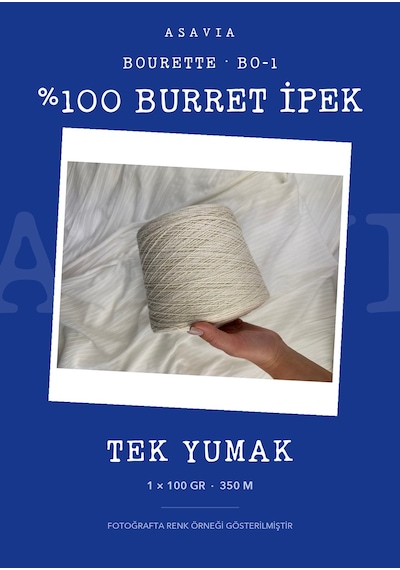 Lana Gatto Bourette Örgü İpi %100 Burret İpek 100 Gr 350 M Bo-1