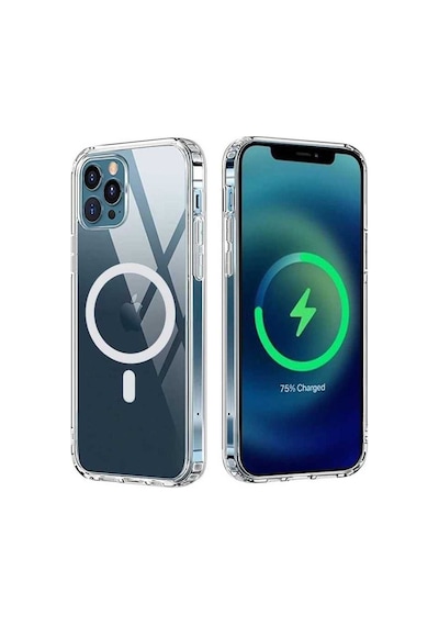 Apple Uyumlu iPhone 12 Pro Kılıf Tacsafe Wireless Kapak Siyah