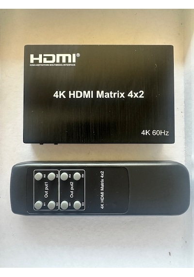 Hdmi 4k 60 Hz Matrix Switch Hdmi 4x2 Matrix Switch 4 Giriş 2 Çıkış Hdmi Switch Splitter