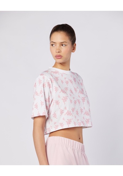 Kappa Miran Tee Kadın Beyaz-pembe Regular Tişört