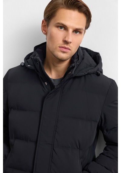 Back And Bond Siyah Relaxed Fit Puffer Jacket Çok Renkli