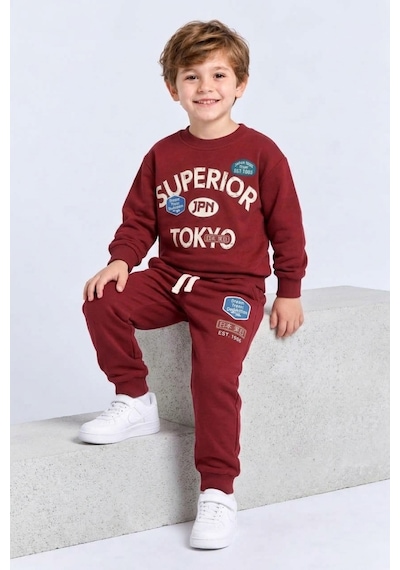 Ahengim Erkek Çocuk Superior Tokyo Baskılı 2 Li Eşofman Takımı Günlük Pamuklu Alt Üst Set Ak116 Kırmızı Ahengim Erkek Çocuk Superior Tokyo Baskılı 2 Li Eşofman Takımı Günlük Pamuklu Alt Üst Set Ak116 Kırmızı
