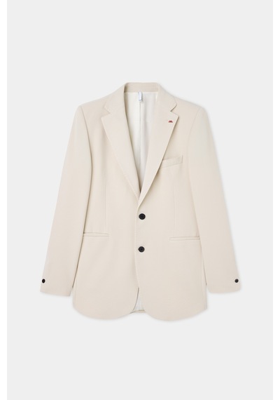 Twn Slim Fit Bej Armürlü Kumaş Ceket 6ec04bb01474m
