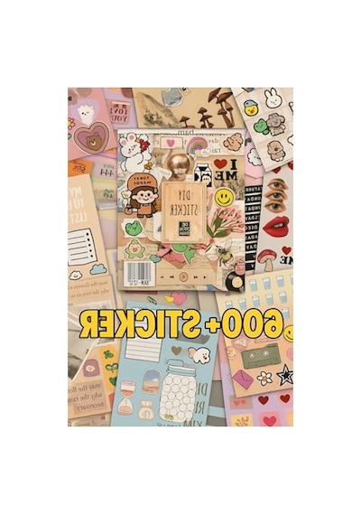 Rengarenk Sticker Kitabı - 24x17 Cm, 16 Sayfa Özel Tasarım Abanoz