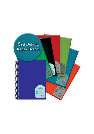 72 Yaprak Çizgili A5 Plastik Kapak Spiralli Defter